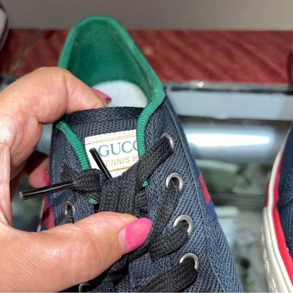 Gucci Tennis Tweed GG Logo Multicolored Sneaker Gucci Size 8 - Picture 4 of 13